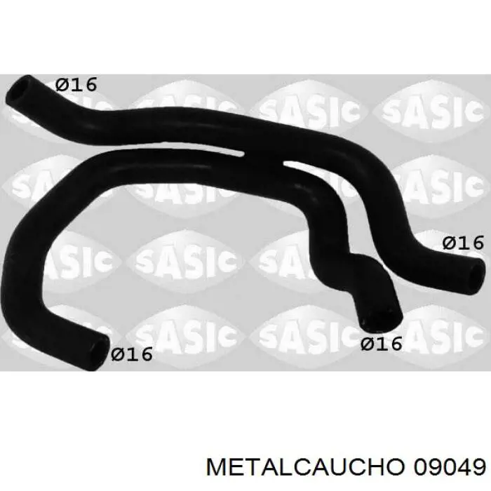 Патрубок системи охолодження 09049 Metalcaucho