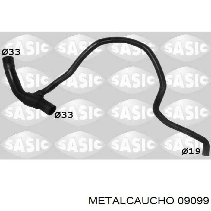 09099 Metalcaucho шланг (патрубок радиатора охлаждения нижний)