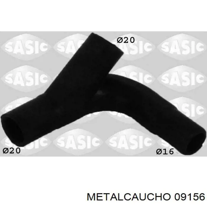 09156 Metalcaucho шланг (патрубок термостата)