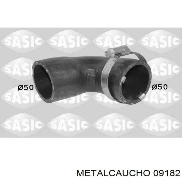 Tubo flexible de aire de sobrealimentación superior derecho 09182 Metalcaucho