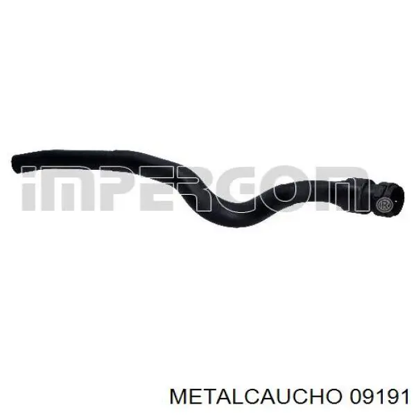 09191 Metalcaucho шланг радиатора отопителя (печки, подача)