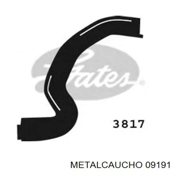 Шланг радиатора отопителя Gates 022109