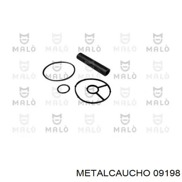 09198 Metalcaucho шланг (патрубок системы охлаждения)
