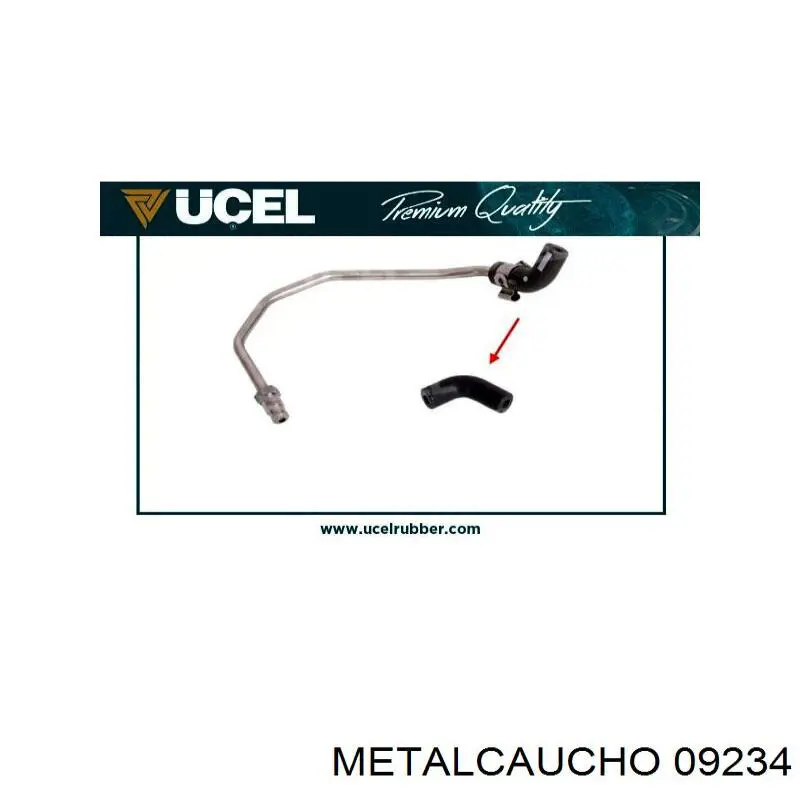 Патрубок интеркулера 09234 Metalcaucho