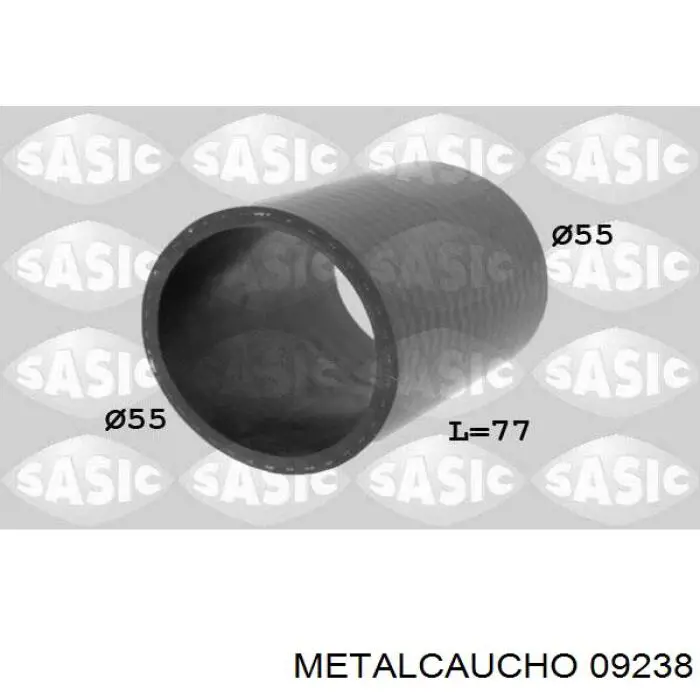 09238 Metalcaucho патрубок воздушный, выход из турбины/компрессора (наддув)