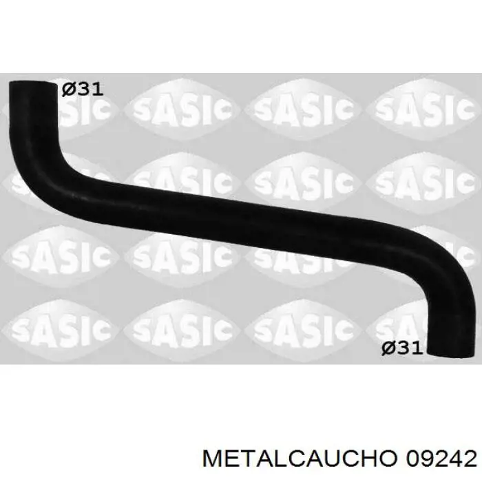 09242 Metalcaucho шланг (патрубок радиатора охлаждения верхний)