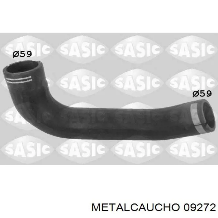 Tubo flexible de aire de sobrealimentación inferior izquierdo 09272 Metalcaucho