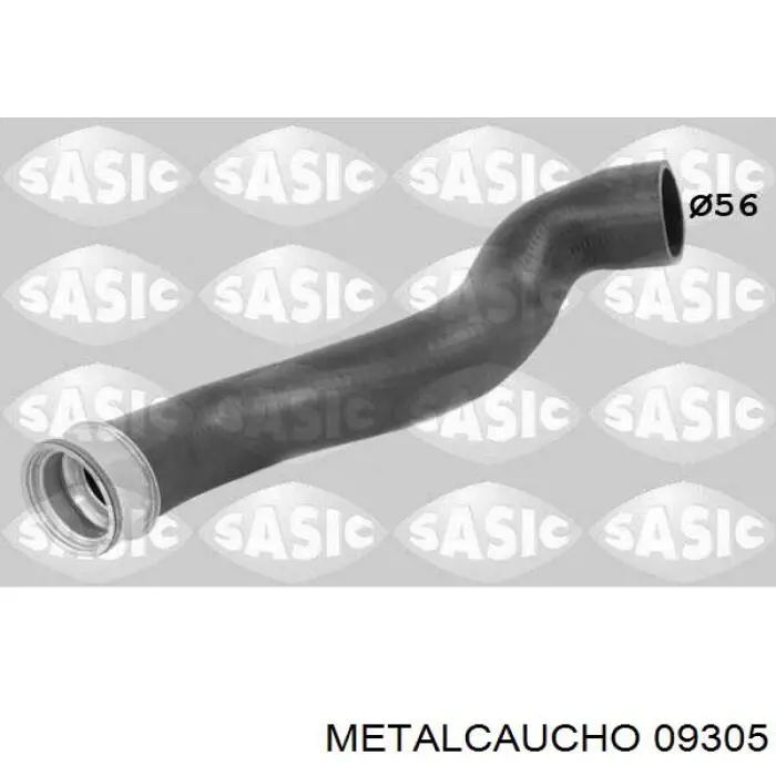 09305 Metalcaucho шланг (патрубок интеркуллера верхний)