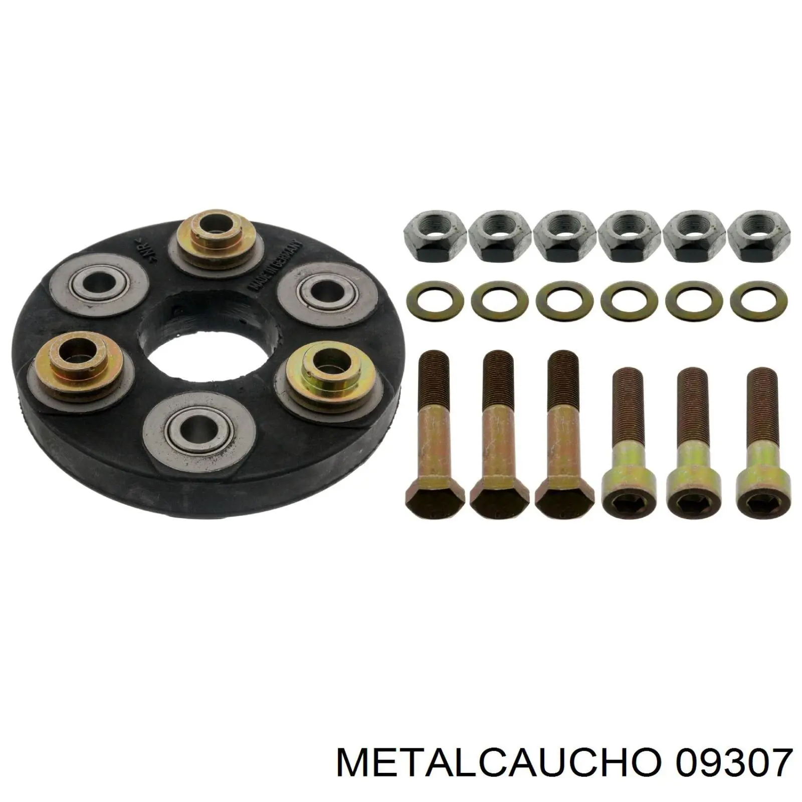 09307 Metalcaucho шланг (патрубок интеркуллера нижний)