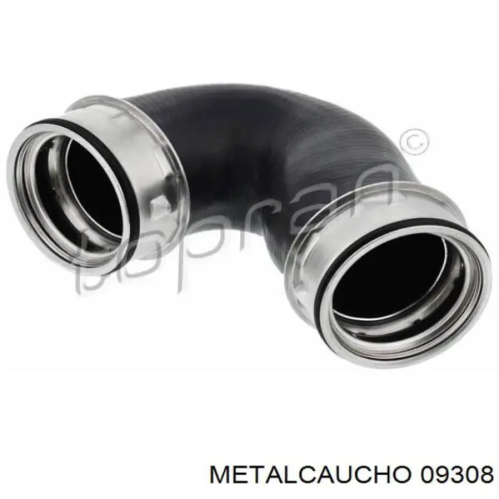 Tubo flexible de aire de sobrealimentación inferior 09308 Metalcaucho