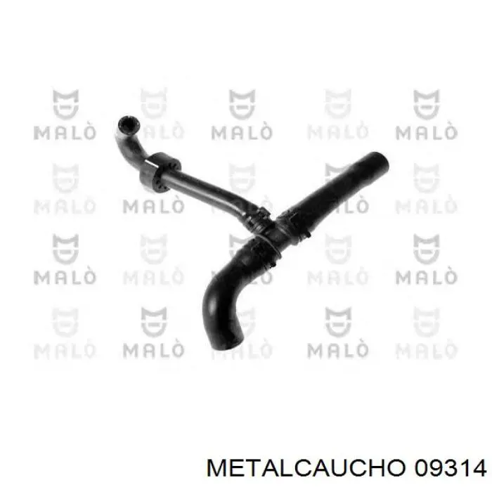 09314 Metalcaucho шланг (патрубок системы охлаждения)