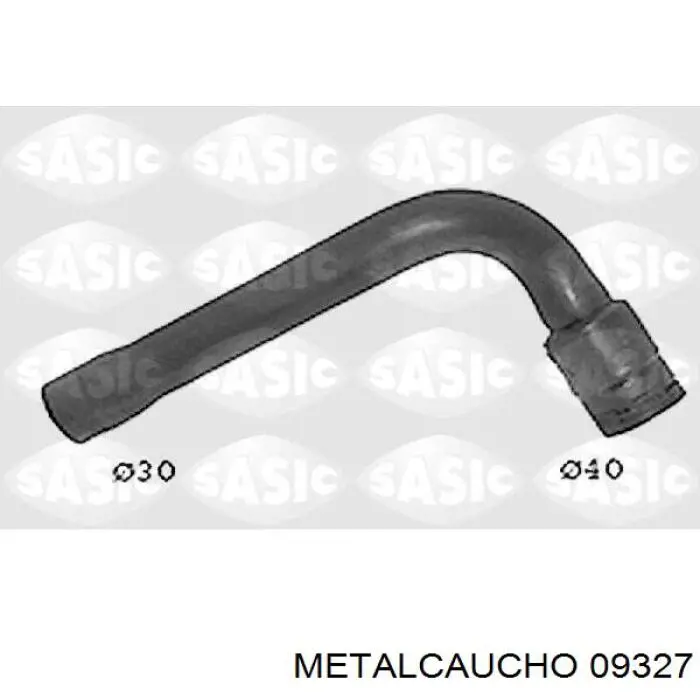 09327 Metalcaucho шланг (патрубок радиатора охлаждения верхний)