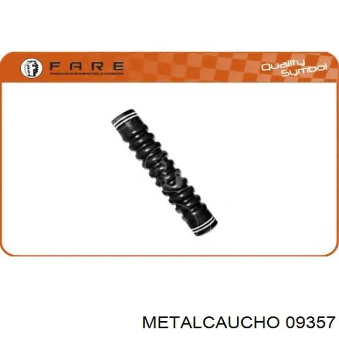 Tubo flexible de aire de sobrealimentación inferior derecho 09357 Metalcaucho