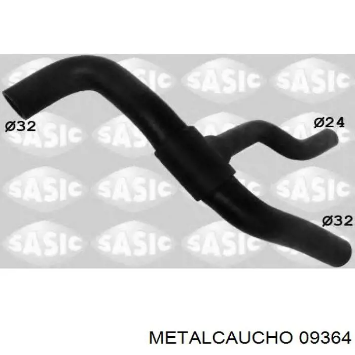Купить 09364 Metalcaucho Шланг радиатора охлаждения нижний