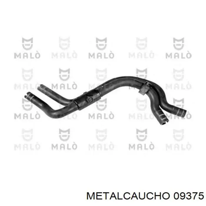 09375 Metalcaucho шланг радиатора отопителя (печки, сдвоенный)