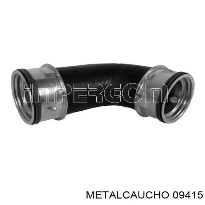 09415 Metalcaucho шланг (патрубок интеркуллера верхний правый)