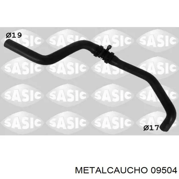 Патрубок радиатора печки 09504 Metalcaucho