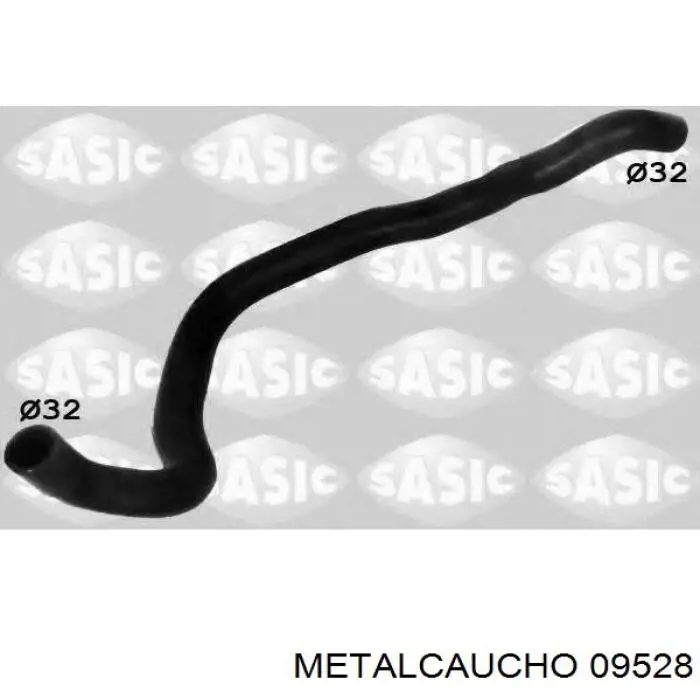 09528 Metalcaucho шланг (патрубок радиатора охлаждения нижний)