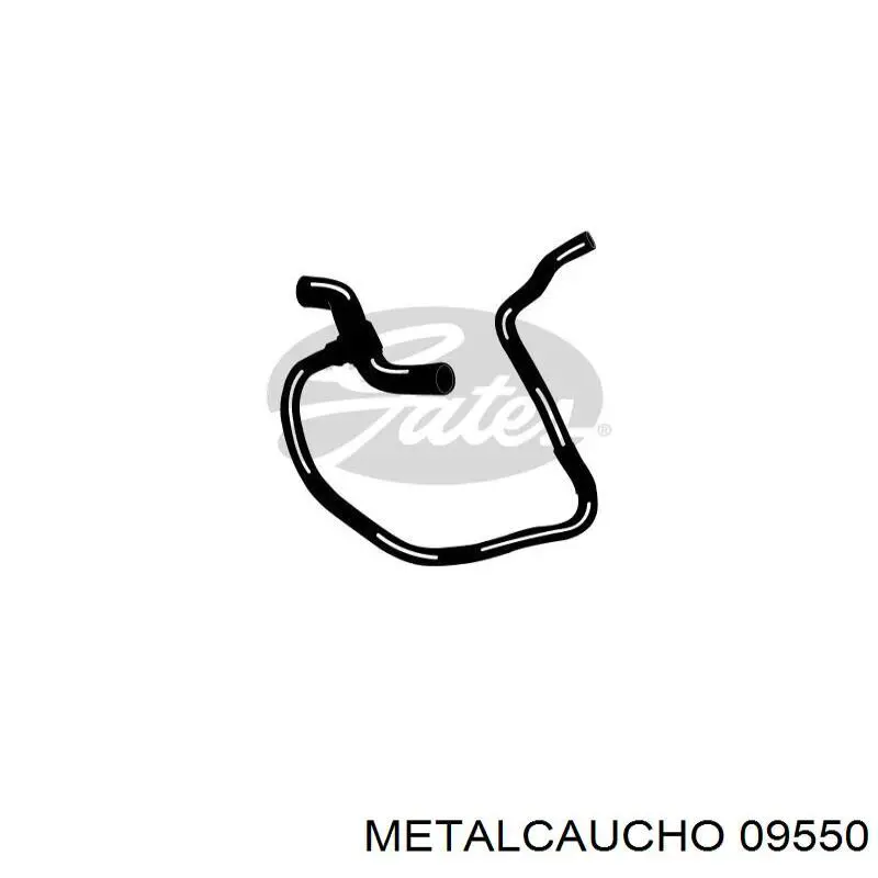 09550 Metalcaucho шланг (патрубок радиатора охлаждения нижний)