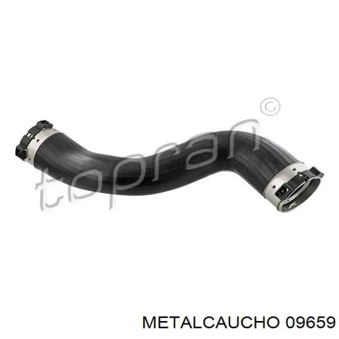 Tubo flexible de aire de sobrealimentación izquierdo 09659 Metalcaucho