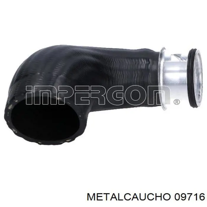 09716 Metalcaucho шланг (патрубок интеркуллера верхний левый)
