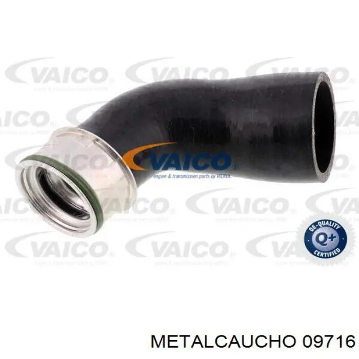 Tubo flexible de aire de sobrealimentación superior izquierdo 09716 Metalcaucho