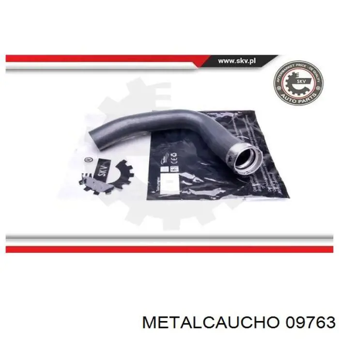 Правый шланг интеркуллера 09763 Metalcaucho