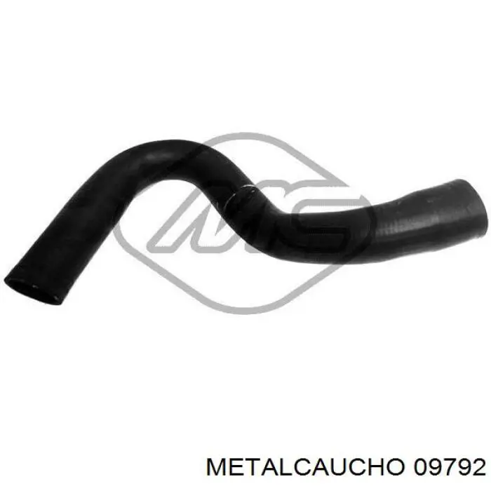 09792 Metalcaucho шланг (патрубок интеркуллера правый)