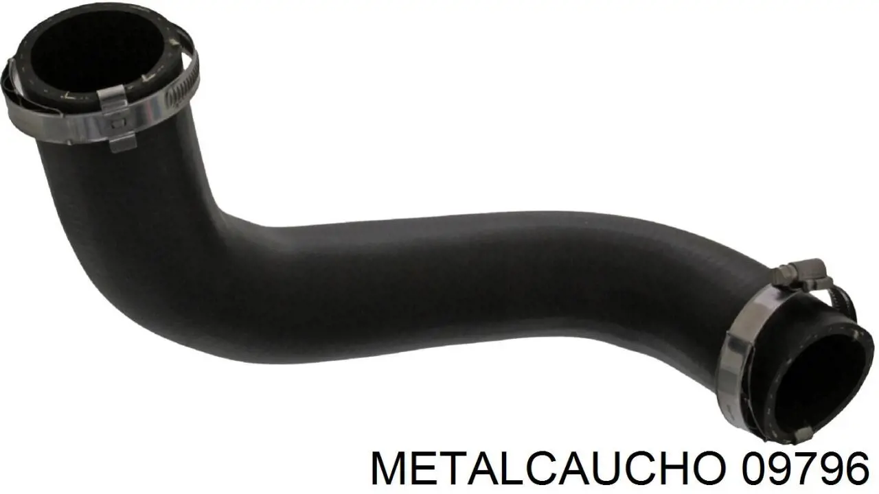 09796 Metalcaucho шланг (патрубок интеркуллера левый)