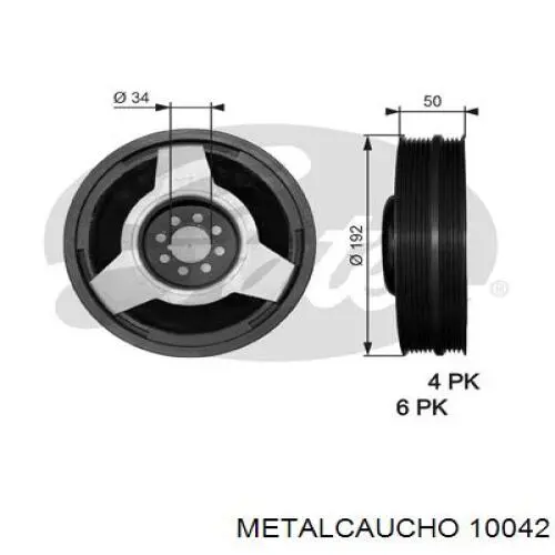 Пыльник ШРУСа наружный 10042 Metalcaucho