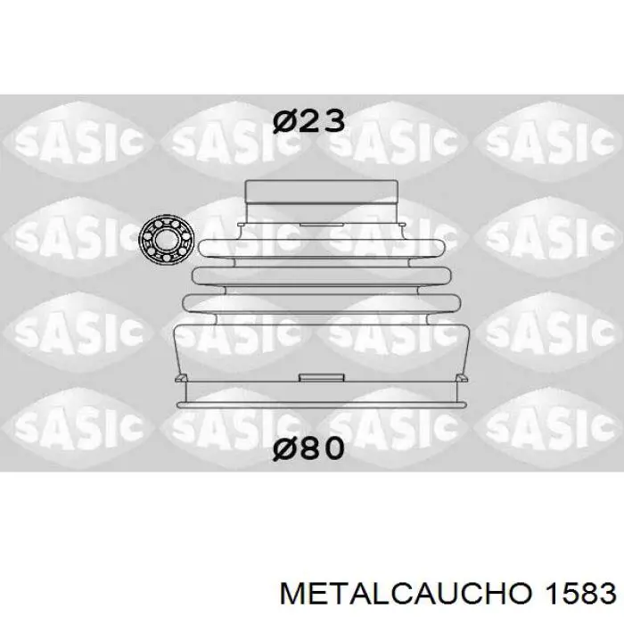 1583 Metalcaucho полуось (привод передняя правая)