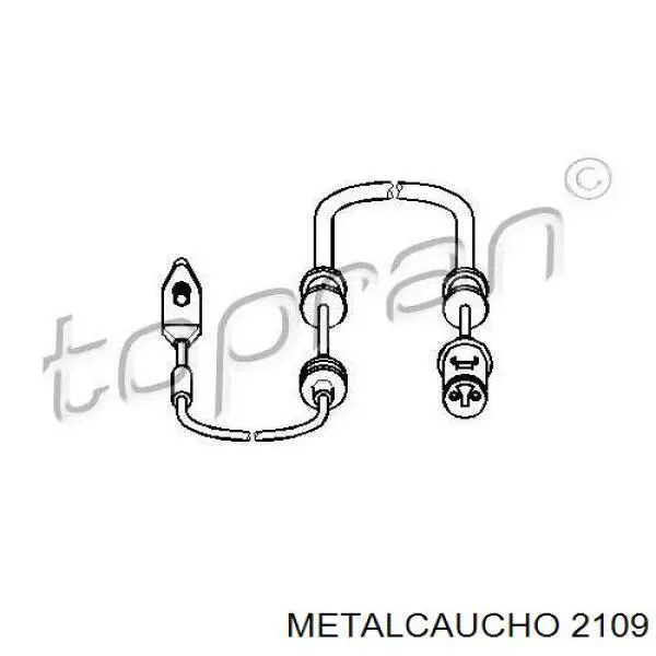 Датчик износа тормозных колодок передний 2109 Metalcaucho