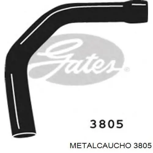 3805 Metalcaucho фланец системы охлаждения (тройник)