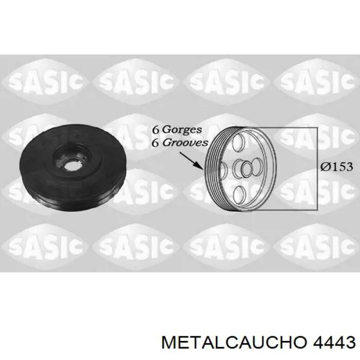 Шкив коленвала 4443 Metalcaucho