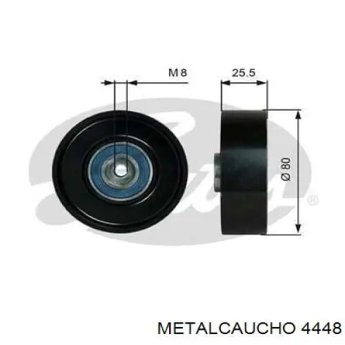 Задняя опора двигателя 4448 Metalcaucho