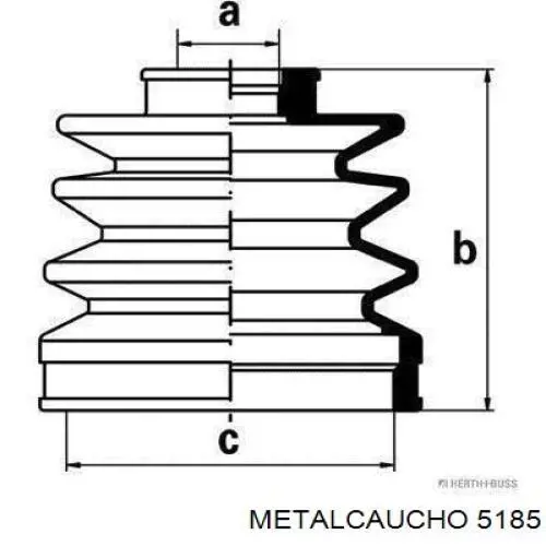 5185 Metalcaucho муфта кардана эластичная