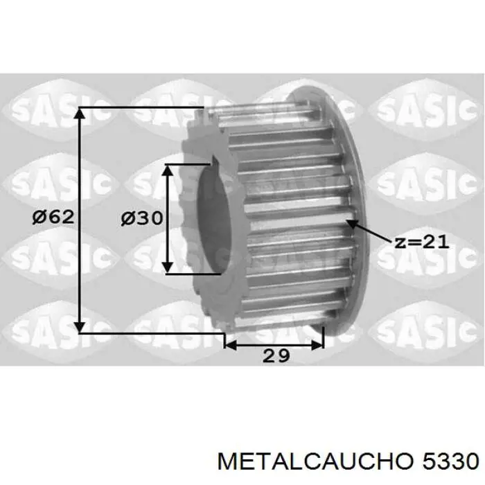 5330 Metalcaucho звездочка-шестерня привода коленвала двигателя