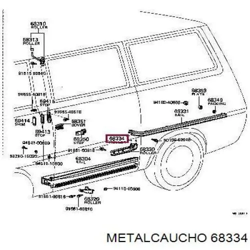 68334 Metalcaucho braço de limpa-pára-brisas de vidro traseiro