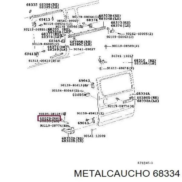 Рычаг-поводок стеклоочистителя заднего стекла 4109RWT1 Polcar