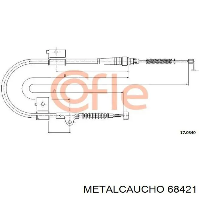 Рычаг-поводок стеклоочистителя заднего стекла 68421 Metalcaucho