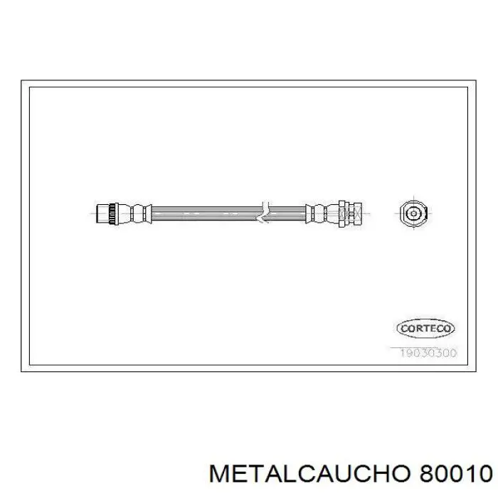 Cable de freno de mano delantero 80010 Metalcaucho