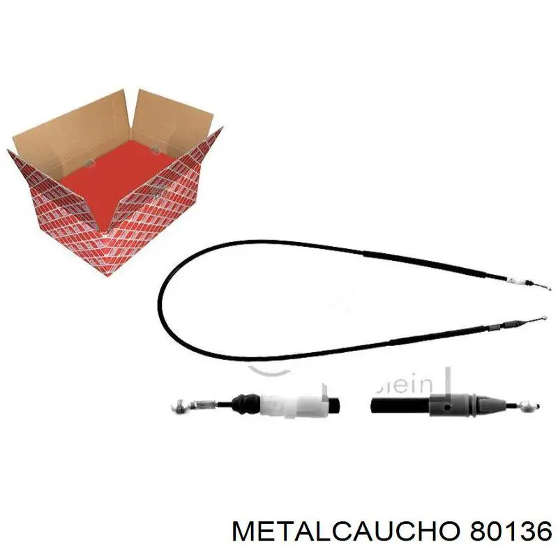 Cable de freno de mano trasero derecho 80136 Metalcaucho