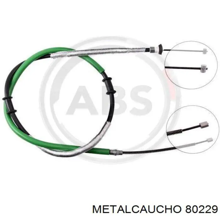 80229 Metalcaucho трос ручного тормоза задний правый/левый