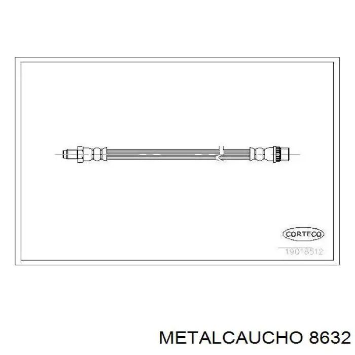 8632 Metalcaucho шланг радиатора отопителя (печки, сдвоенный)