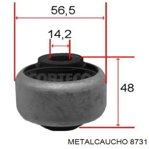 Нижний шлаг радиатора охлаждения 8731 Metalcaucho