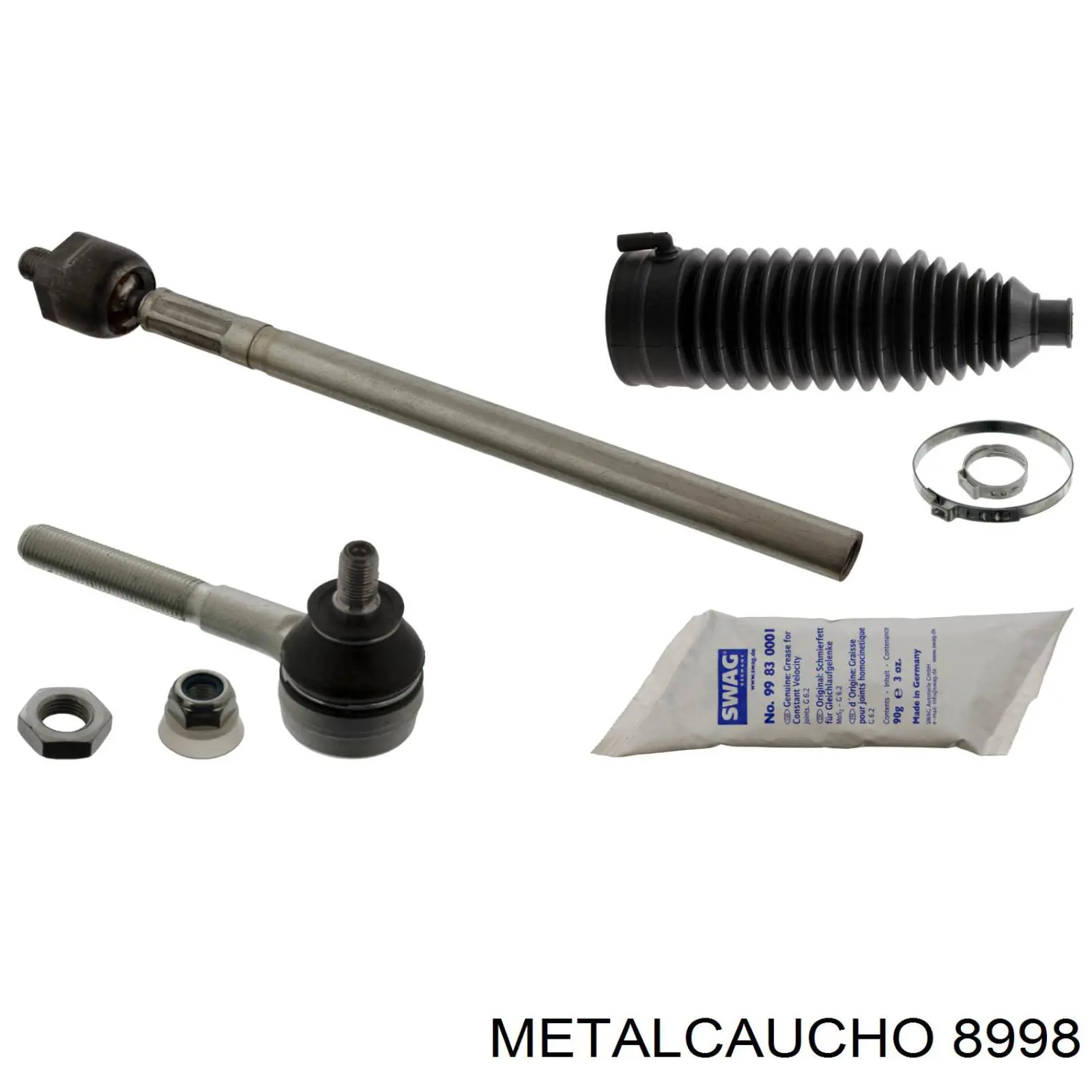 8998 Metalcaucho шланг (патрубок радиатора охлаждения нижний)