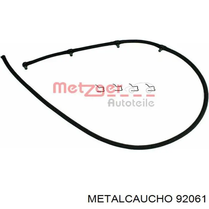 92061 Metalcaucho tubo de combustível, inverso desde os injetores