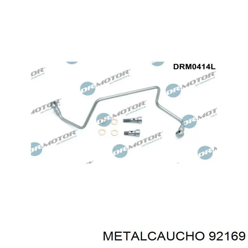 92169 Metalcaucho трубка (шланг подачи масла к турбине)