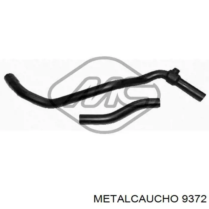 9372 Metalcaucho шланг (патрубок интеркуллера верхний правый)