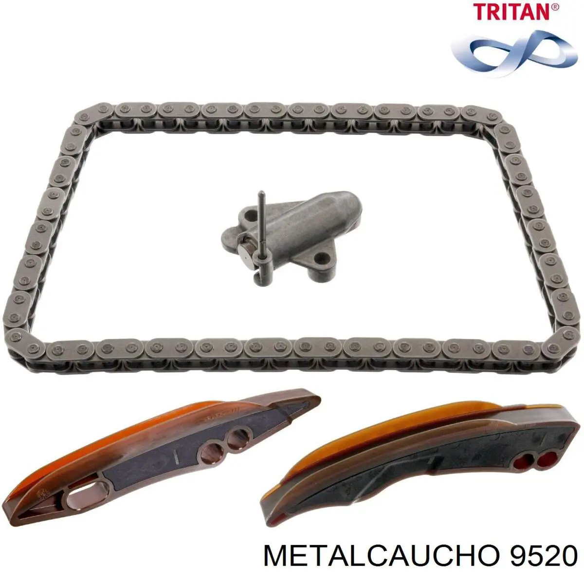 9520 Metalcaucho шланг (патрубок интеркуллера верхний правый)